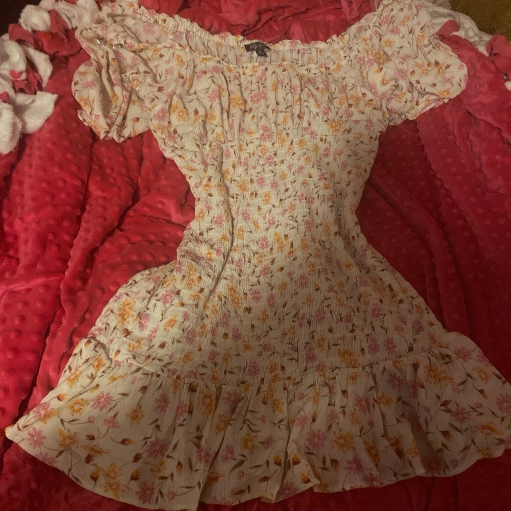 Lily Rose Floral Dress with Pink and Yellow Accents